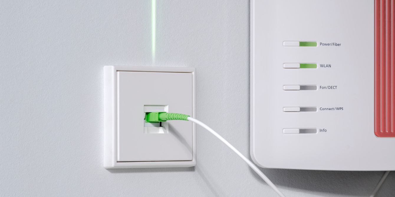 Die neuen Glasfaser-Anschlussdosen bei Mike Wagner in Wernberg-Köblitz